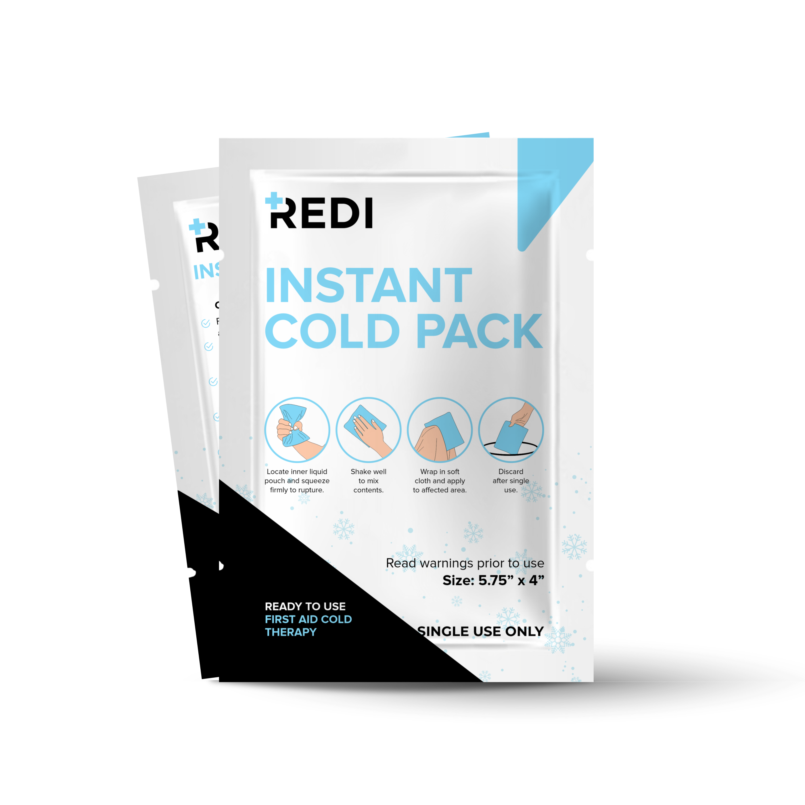 Redi's Single Use, Instant Cold Packs. 